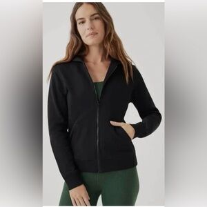 Pact Black Full-Zip Hoodie with Logo Tag